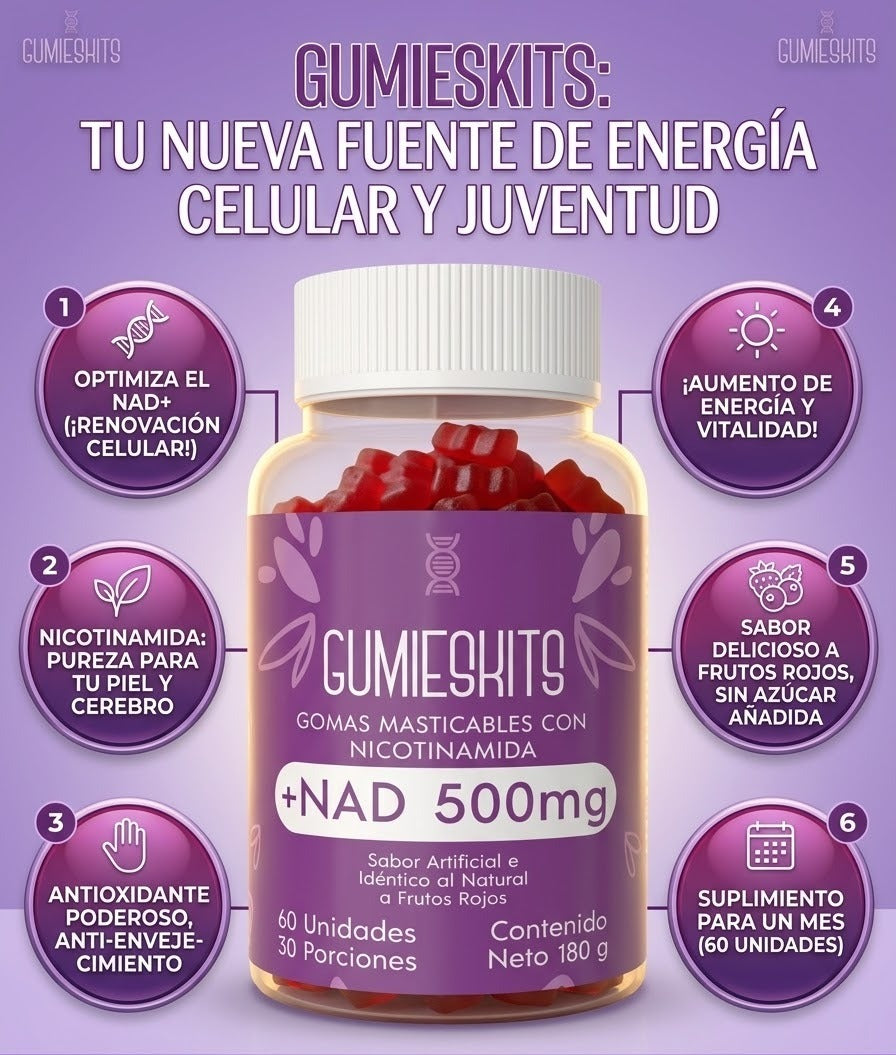 Gomitas De Nicotinamida + Nad