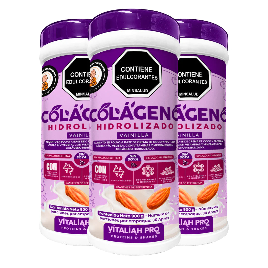 Colágeno hidrolizado sabor vainilla con leche de almendras 900G