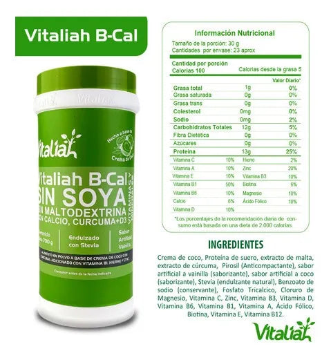 B-CAL - Batido Con Calcio Y Cúrcuma x 700g