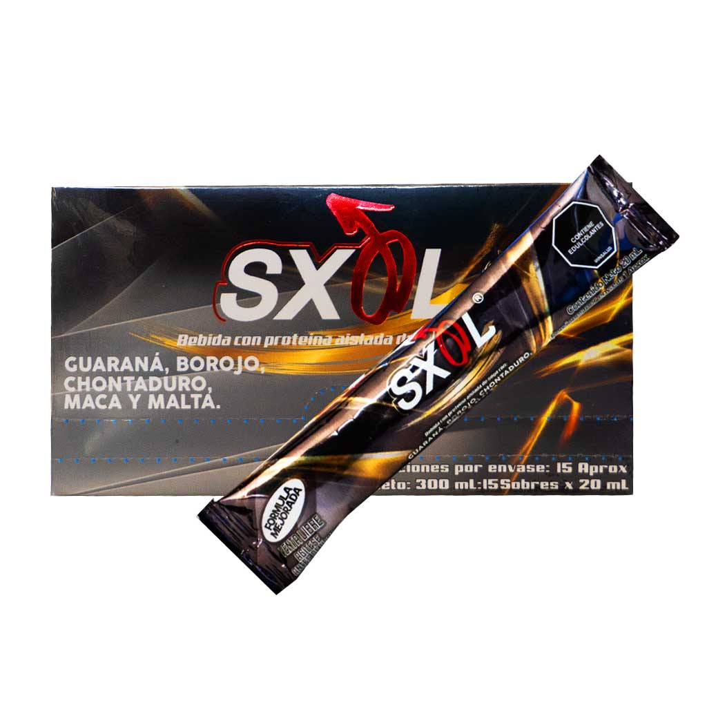 SXOL con Guaraná, Borojó, Chontaduro, Maca y Malta