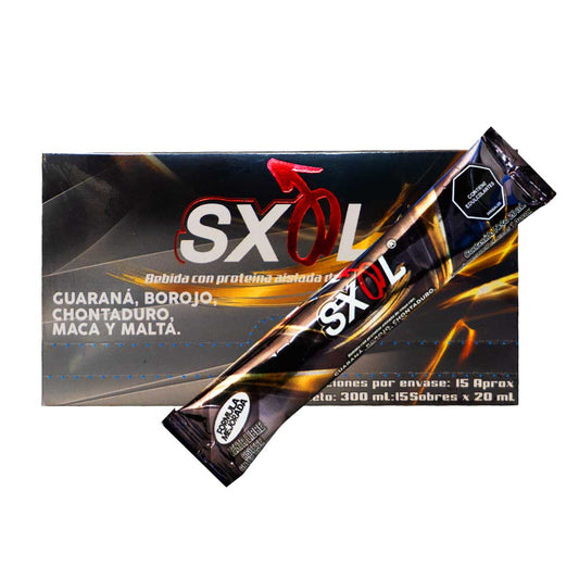 SXOL con Guaraná, Borojó, Chontaduro, Maca y Malta