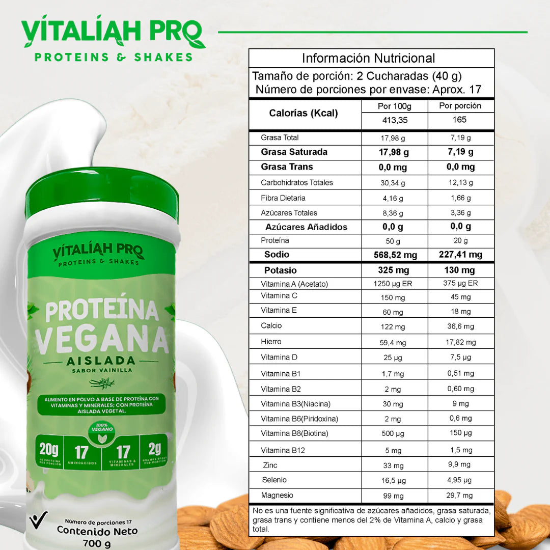 Proteína Vegana Aislada X 700 G