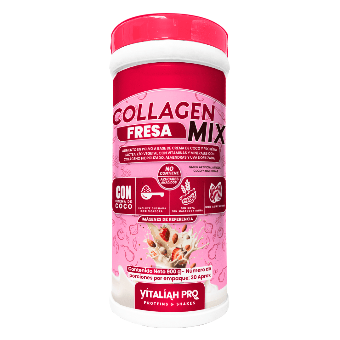 Colágeno de fresa con leche de Almendras 900 G