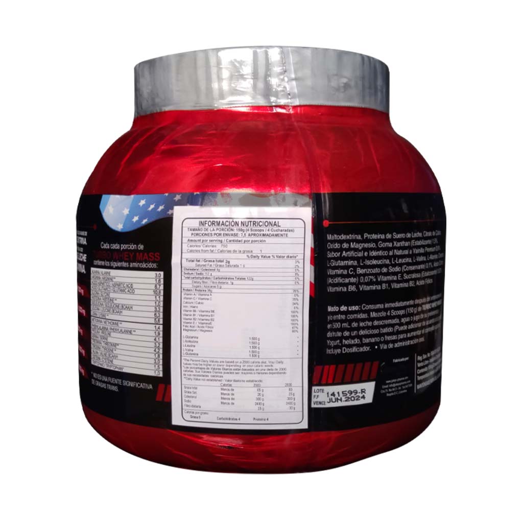 proteína TURBO WHEY MASS x 1134 g