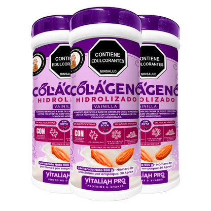 Colágeno hidrolizado sabor vainilla con leche de almendras 900G