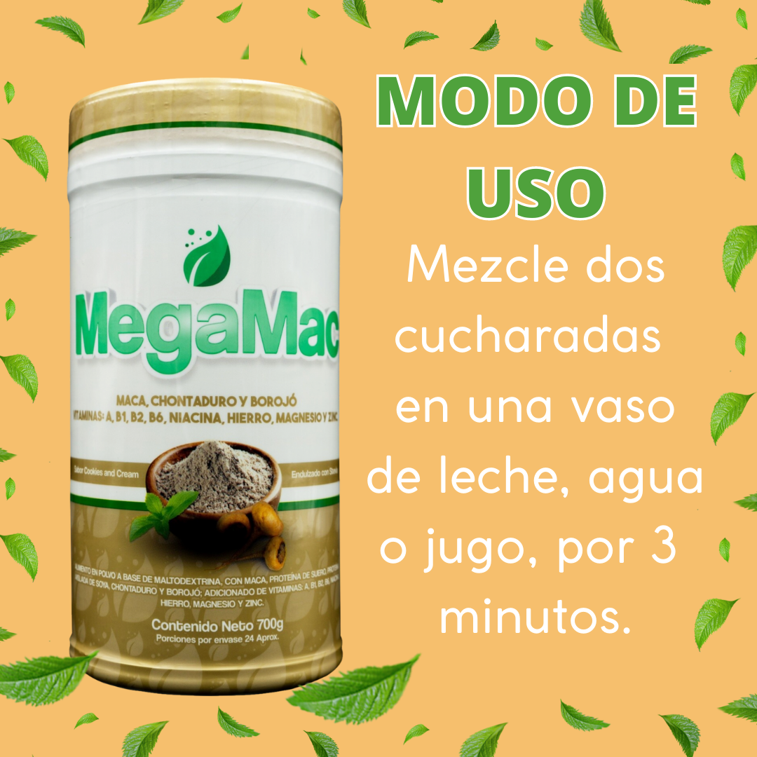 MegaMac con Maca, Borojó, Chontaduro