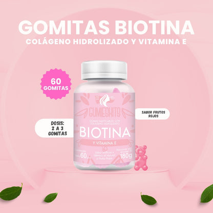 Gomitas con Biotina, Colágeno y Vitamina E x 60 Unids