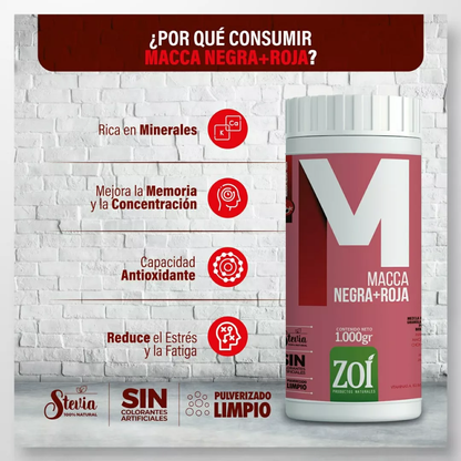 Maca Negra + Roja Zoi x 1000 gm