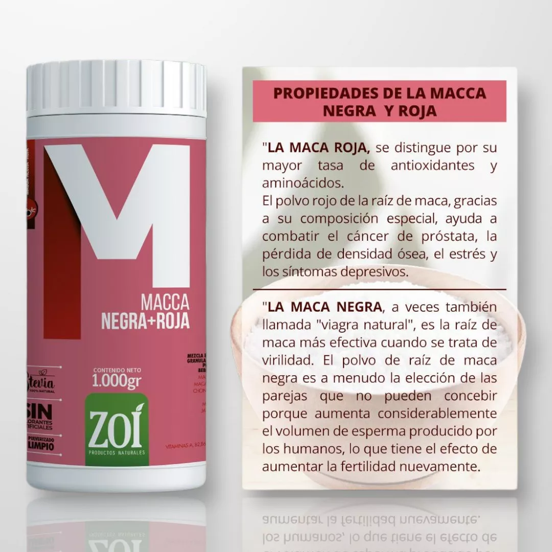 Maca Negra + Roja Zoi x 1000 gm