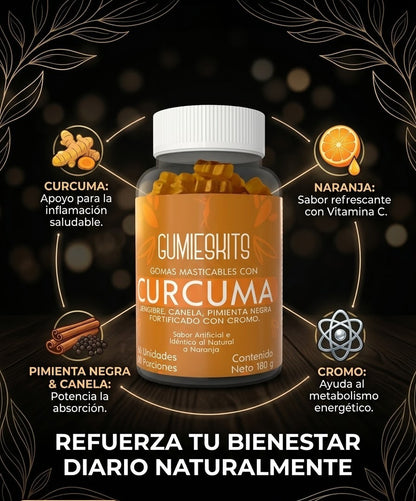 Gomitas con Cúrcuma, Jengibre y Pimienta